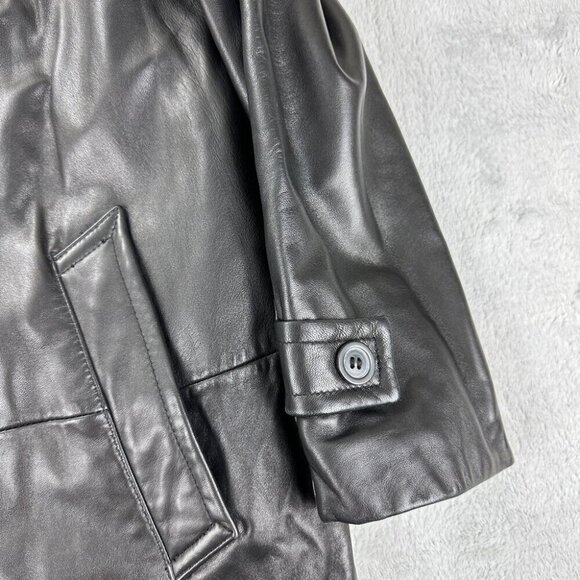 Danier Black Genuine Leather Jacket Men's Large - Picture 13 of 16